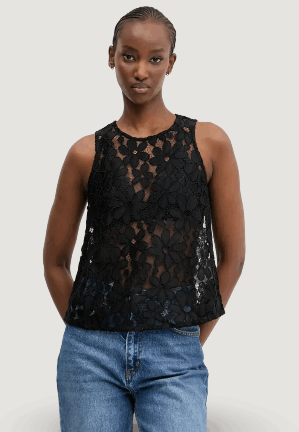 Canotta Desigual blus_tÁnatos Nero - Foto 1