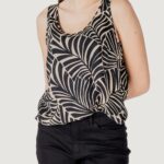 Canotta Only onlnova life vis s/l aop Nero - Beige - Foto 1