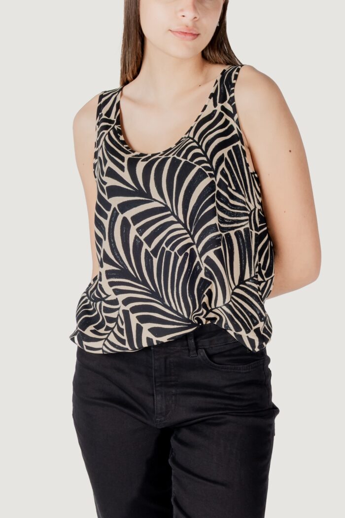 Canotta Only onlnova life vis s/l aop Nero – Beige