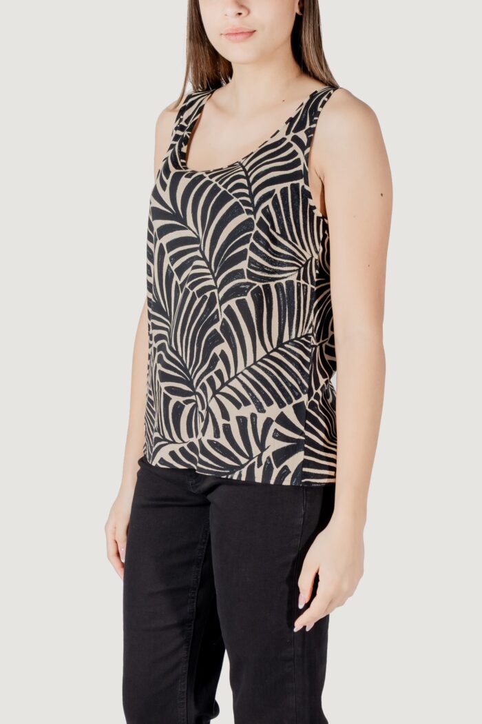 Canotta Only onlnova life vis s/l aop Nero – Beige