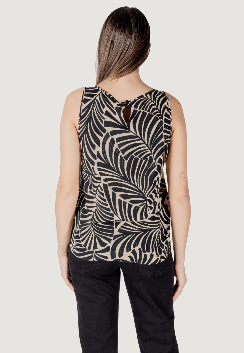 Canotta Only onlnova life vis s/l aop Nero - Beige - Foto 4