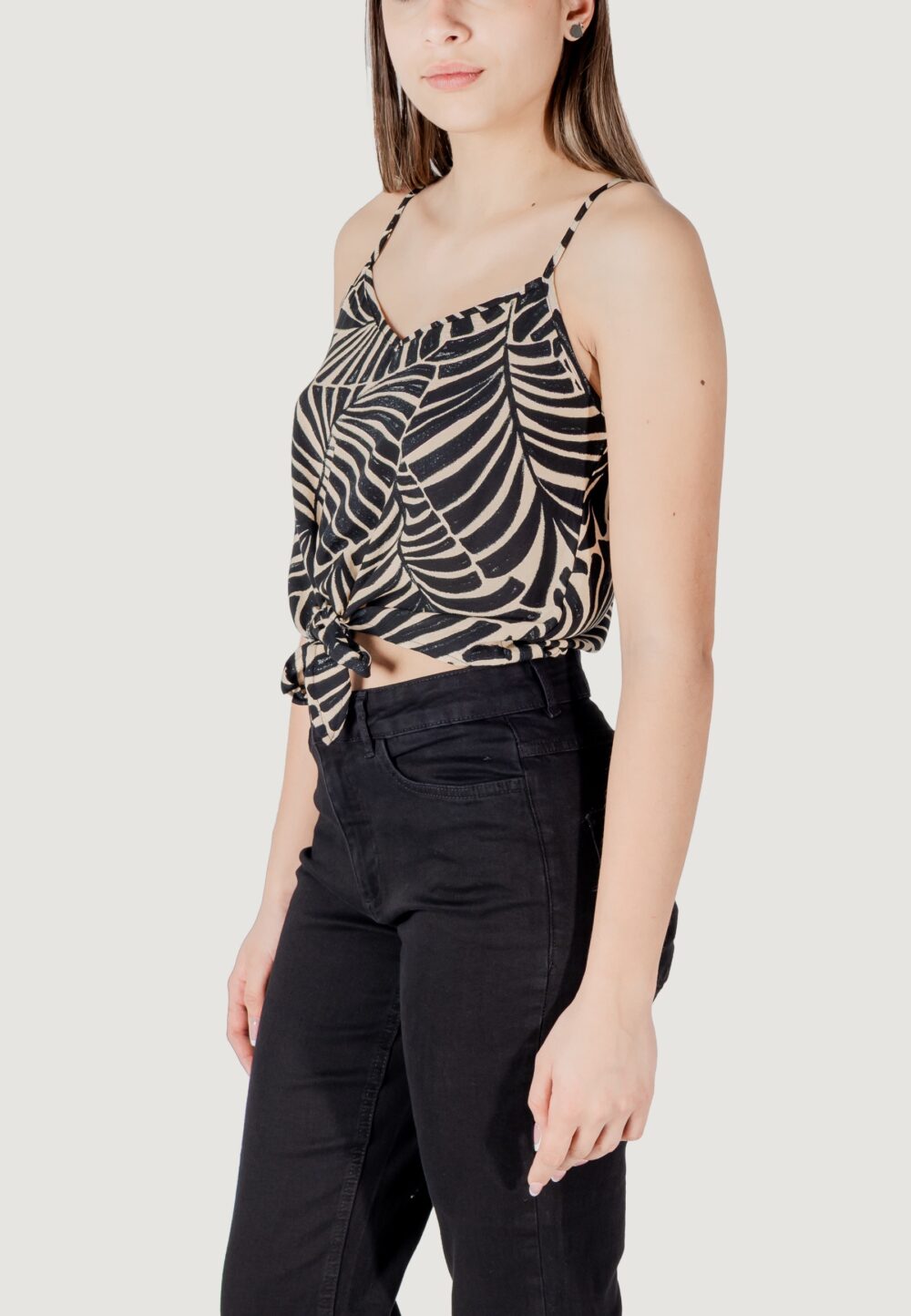 Canotta Only onlnova life vis knot singlet aop Nero - Foto 2
