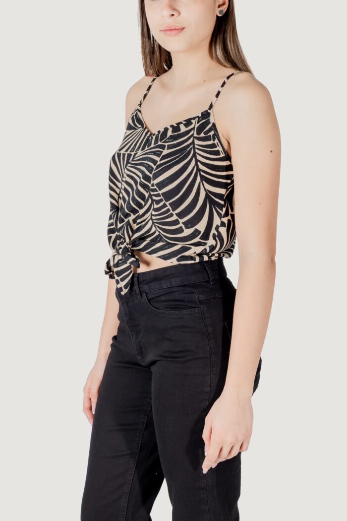 Canotta Only onlnova life vis knot singlet aop Nero