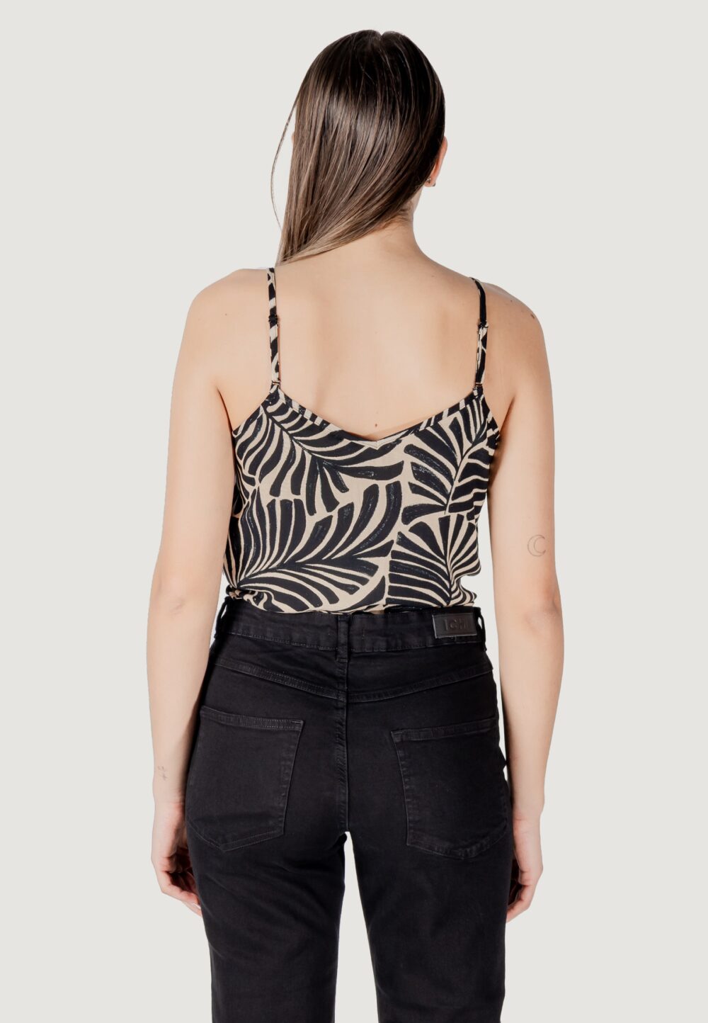 Canotta Only onlnova life vis knot singlet aop Nero - Foto 4