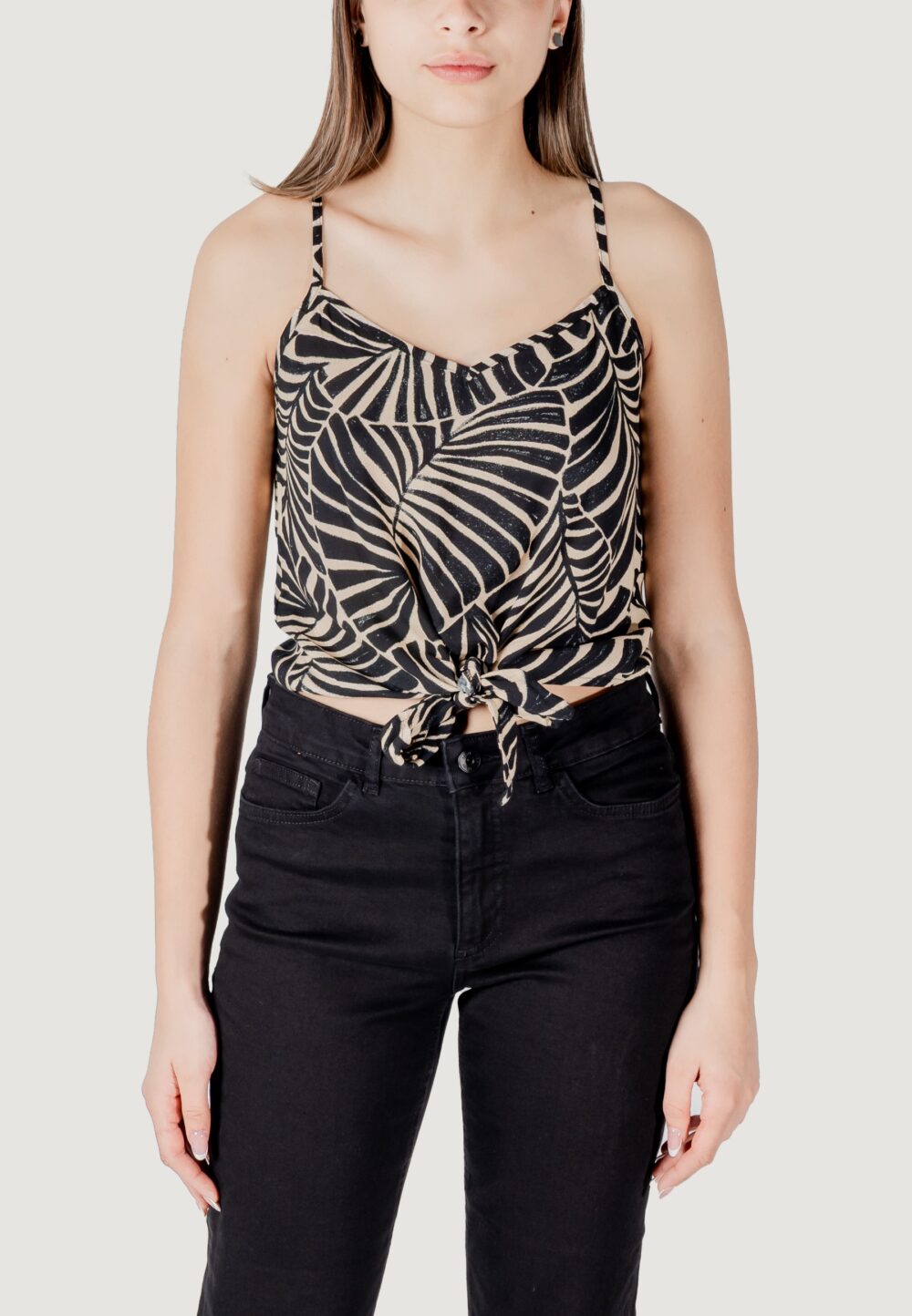 Canotta Only onlnova life vis knot singlet aop Nero - Foto 5