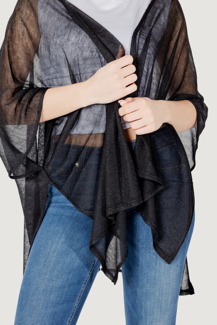 Mantella Liu-Jo poncho knitwear lurex Nero