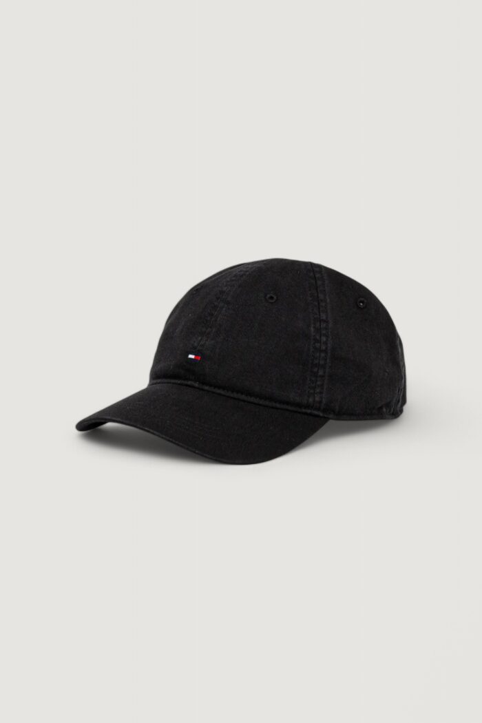 Cappello con visiera Tommy Hilfiger th flag soft 6 panel cap Nero