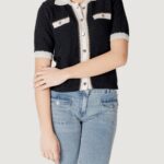 Maglia in filo manica corta Morgan De Toi Nero - Foto 1