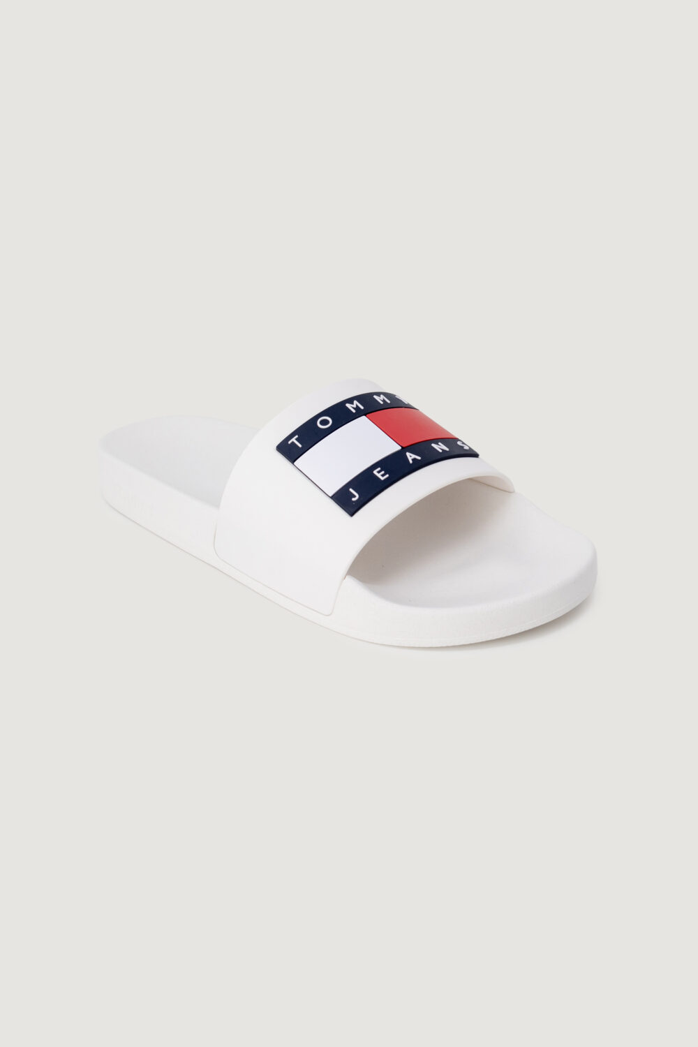 Ciabatte con fascia Tommy Hilfiger Jeans flag poo Bianco - Foto 3