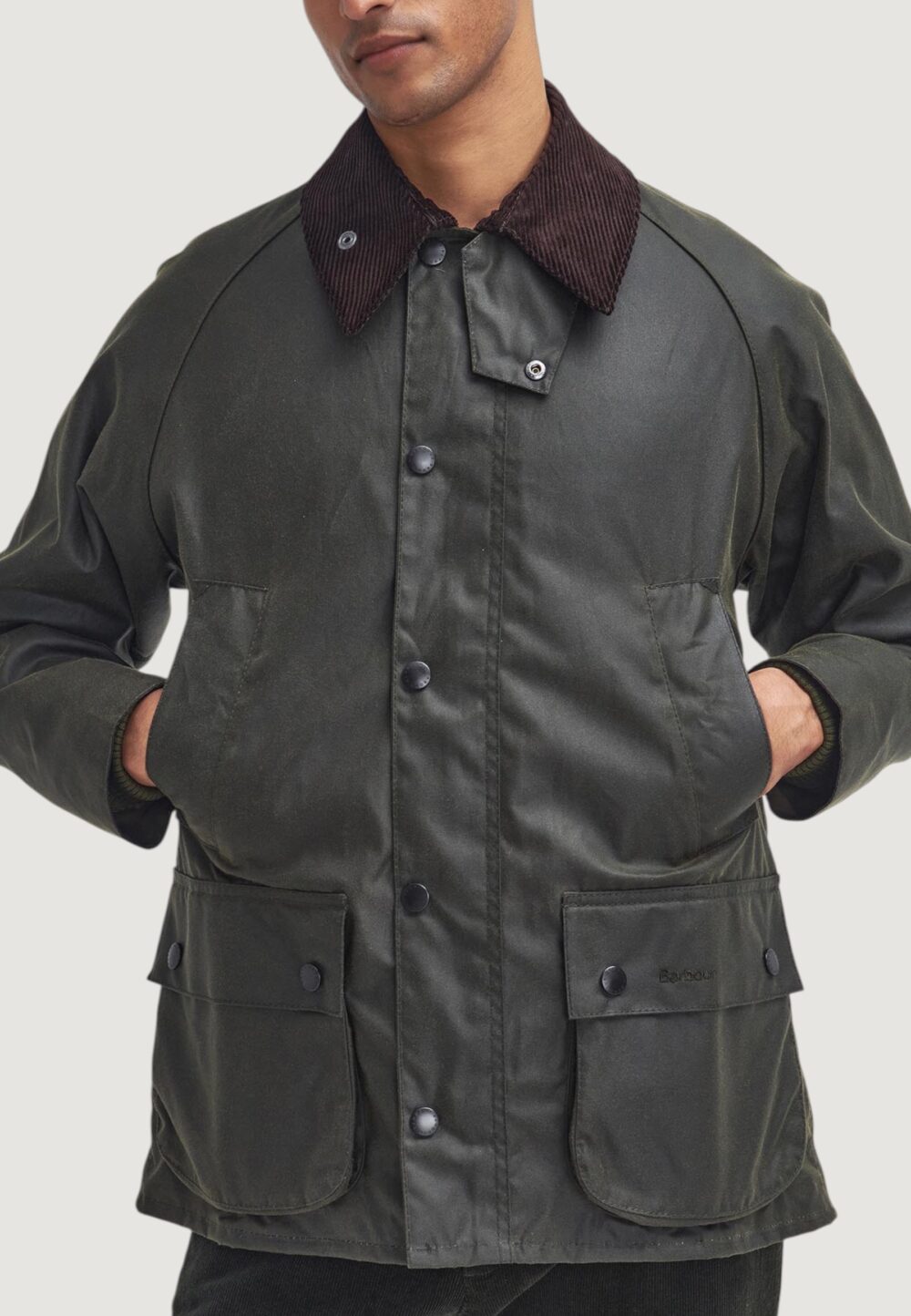 Giacchetto Barbour bedale wax jacket Verde Oliva - Foto 3