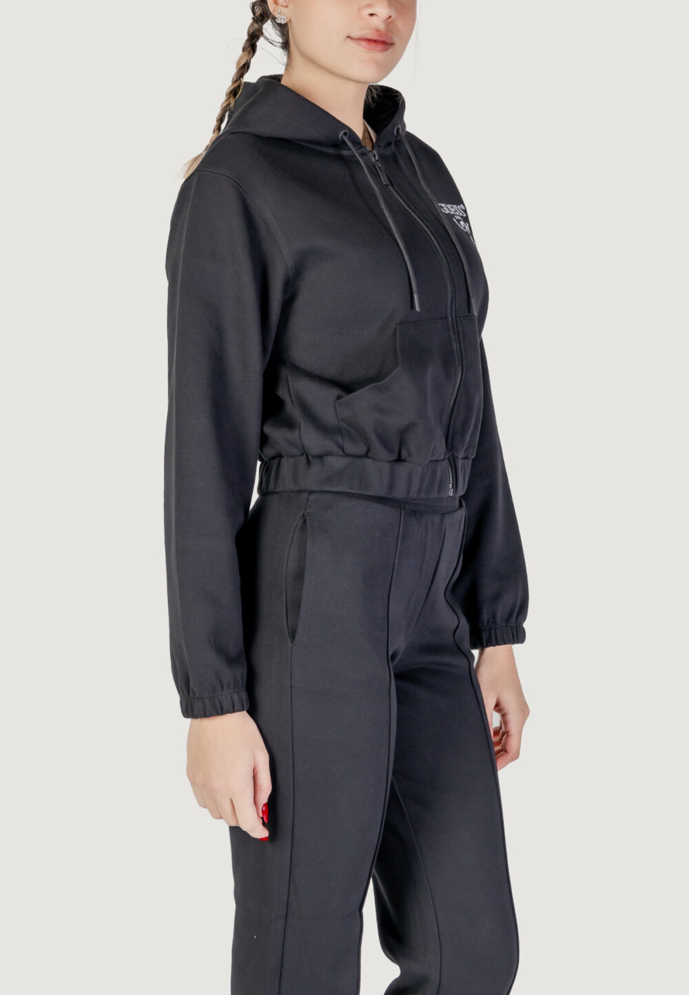 Felpa con cappuccio Guess Active roberta full zip Nero - Foto 3