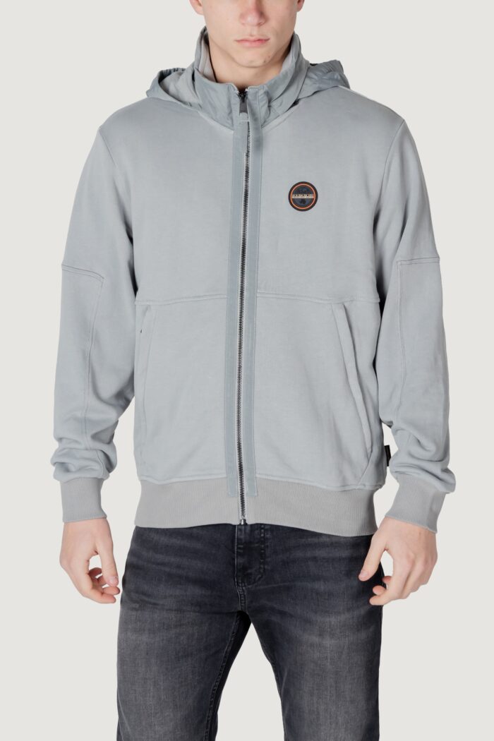 Felpa con cappuccio Napapijri b-ambra fzh Grigio Chiaro