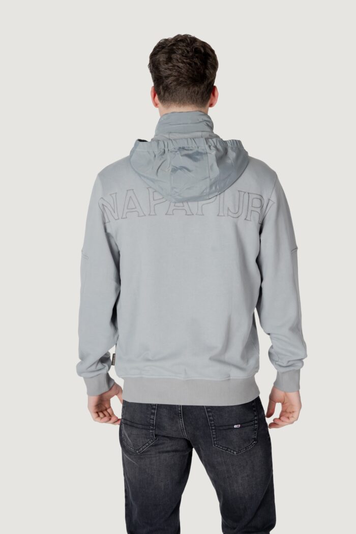 Felpa con cappuccio Napapijri b-ambra fzh Grigio Chiaro