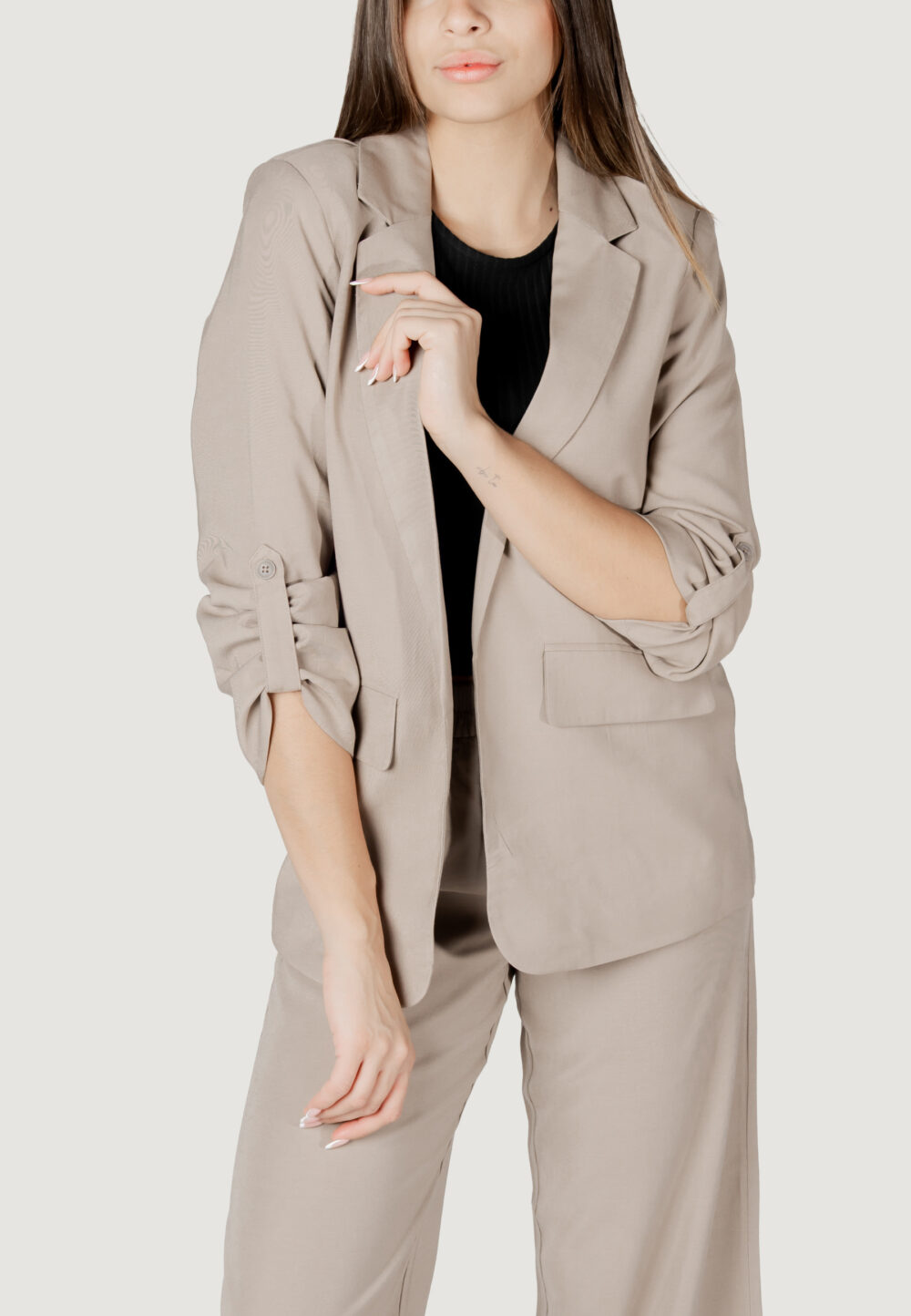 Giacca Only onlaris life 3/4 loose blazer cc tlr Taupe - Foto 1