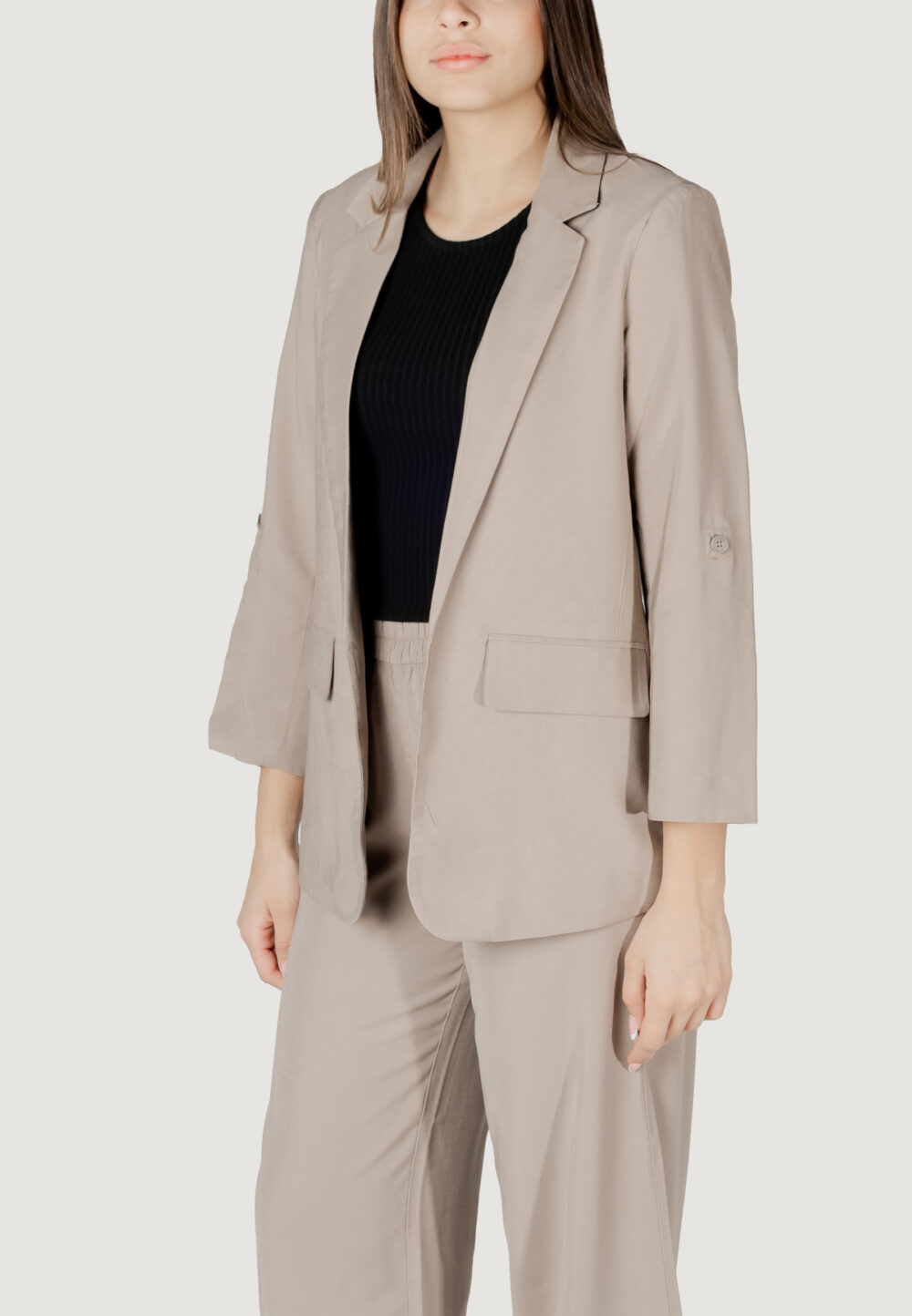 Giacca Only onlaris life 3/4 loose blazer cc tlr Taupe - Foto 2