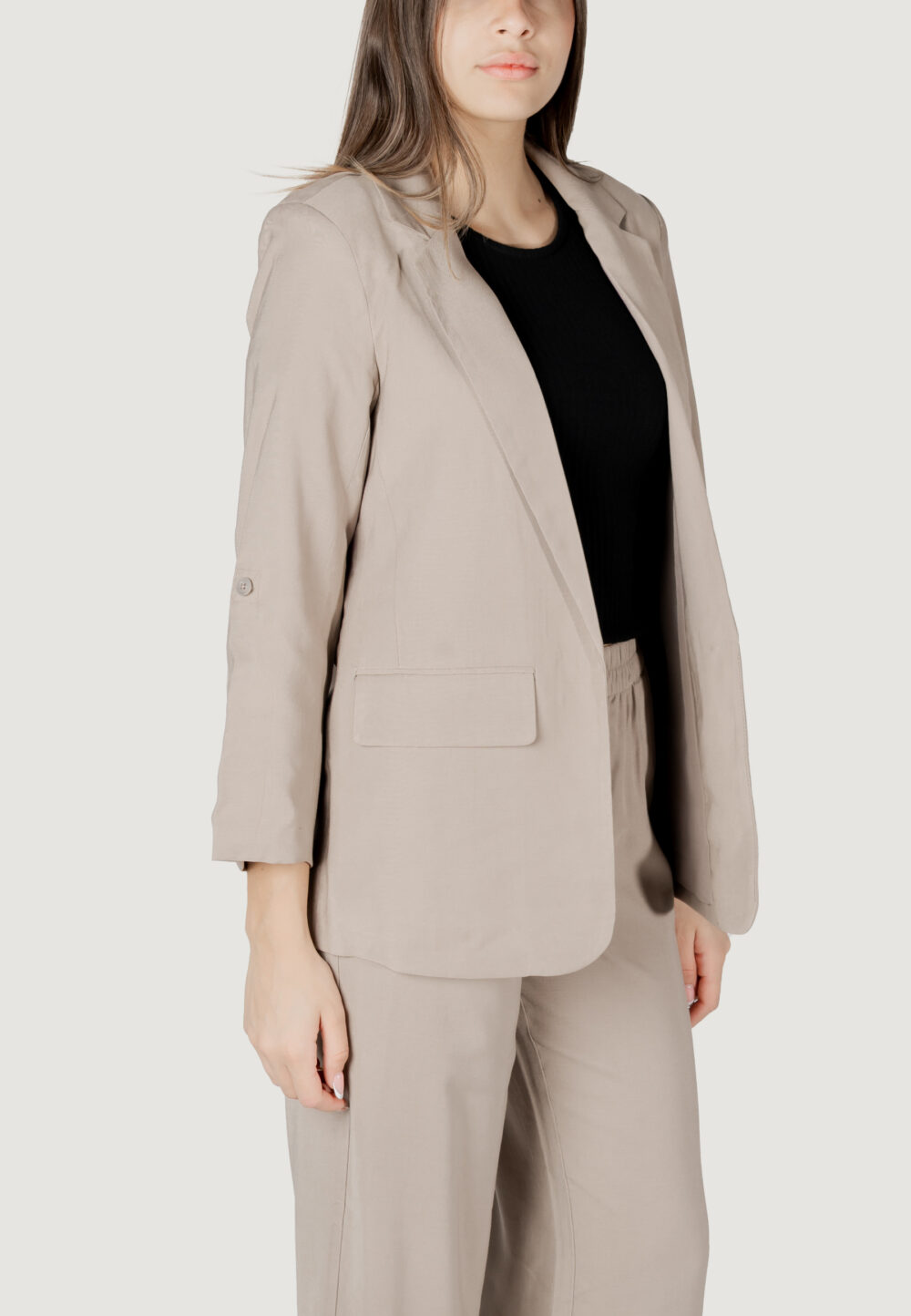 Giacca Only onlaris life 3/4 loose blazer cc tlr Taupe - Foto 3