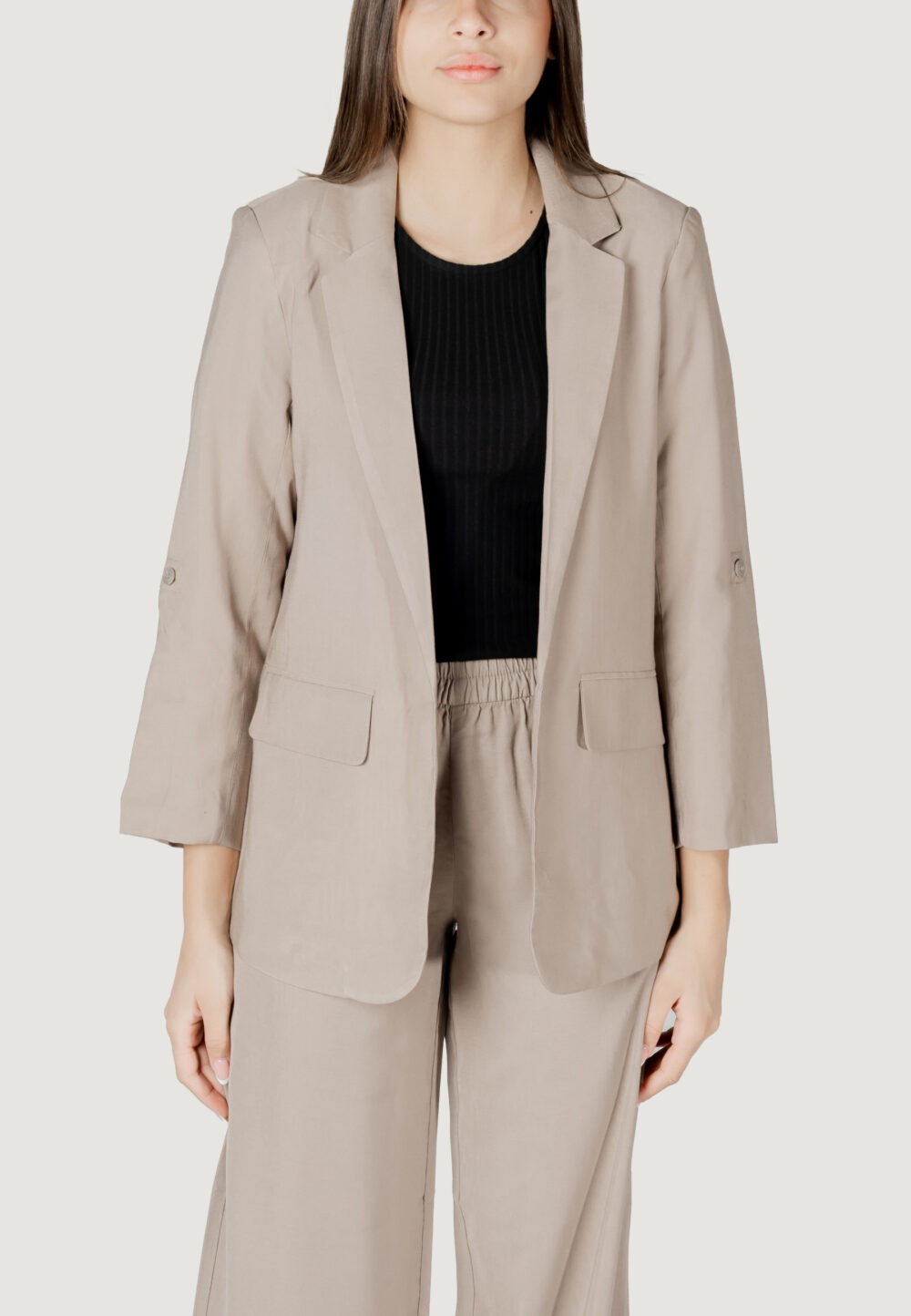 Giacca Only onlaris life 3/4 loose blazer cc tlr Taupe - Foto 5