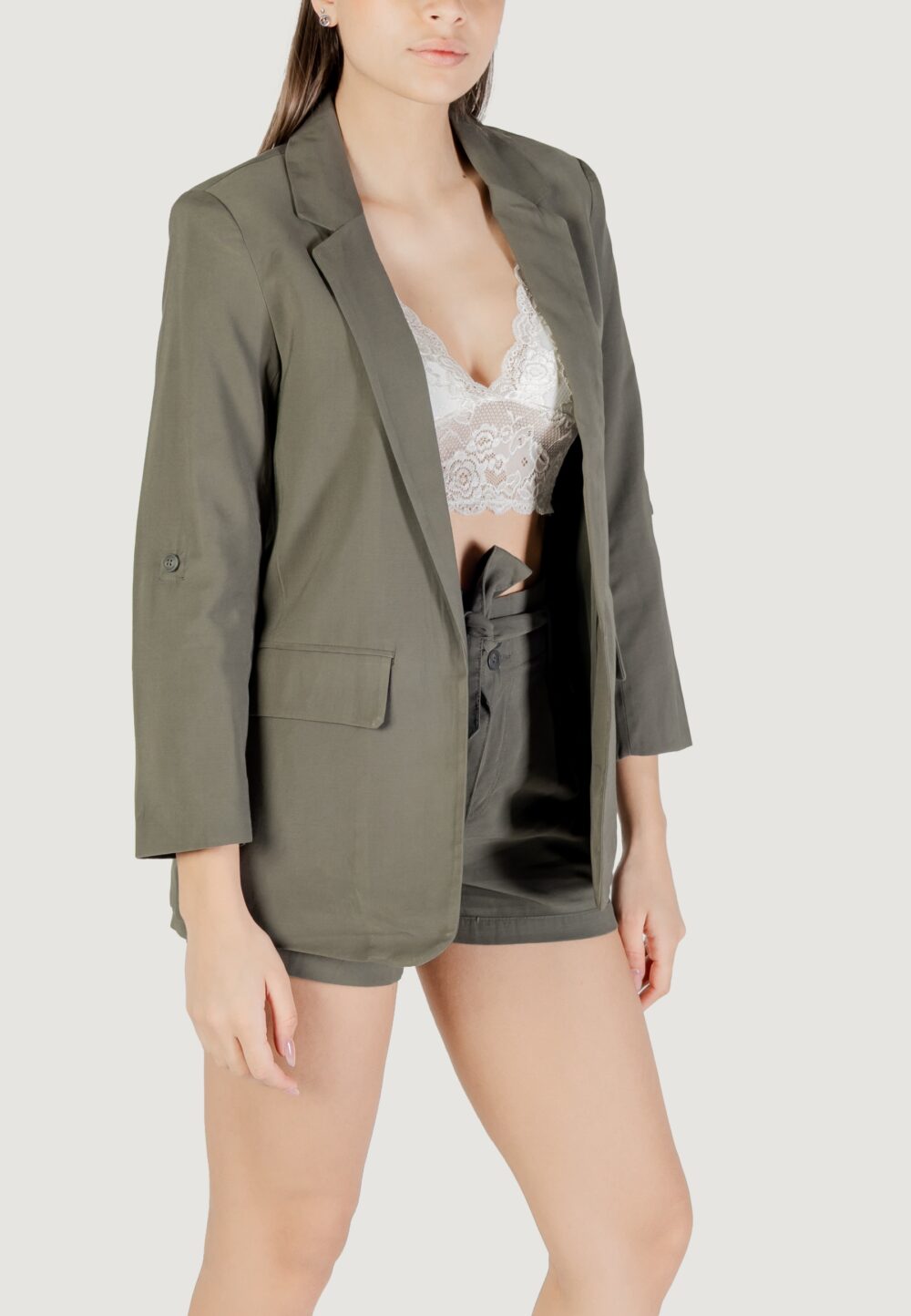 Giacca Only onlaris life 3/4 loose blazer cc tlr Verde Oliva - Foto 3
