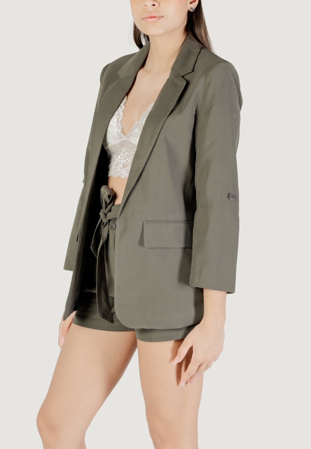 Giacca Only onlaris life 3/4 loose blazer cc tlr Verde Oliva - Foto 5