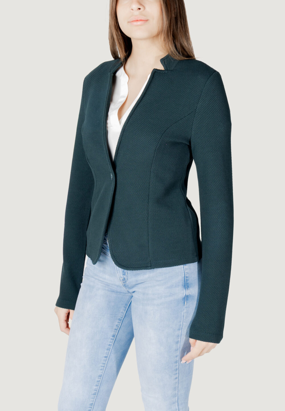 Giacca Street One jaquard blazer Verde Scuro - Foto 2