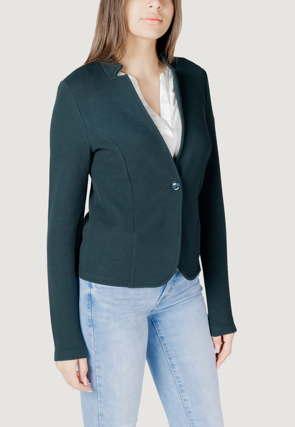 Giacca Street One jaquard blazer Verde Scuro - Foto 3