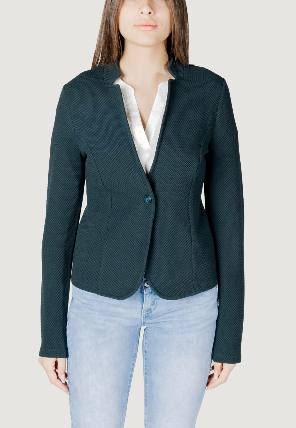 Giacca Street One jaquard blazer Verde Scuro - Foto 5