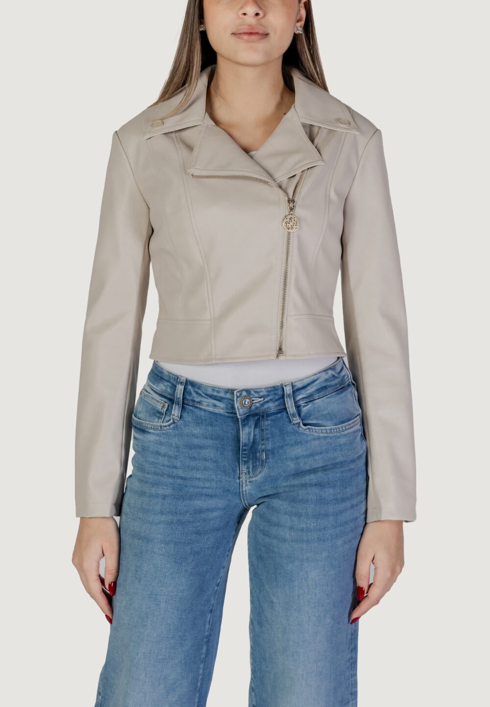Giacchetto Guess clemence pu leather Beige chiaro - Foto 1