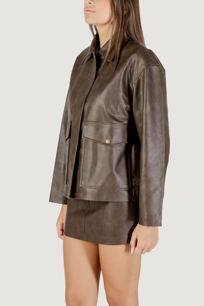 Giacchetto Only onljasmin faux leather jacket cc otw Marrone