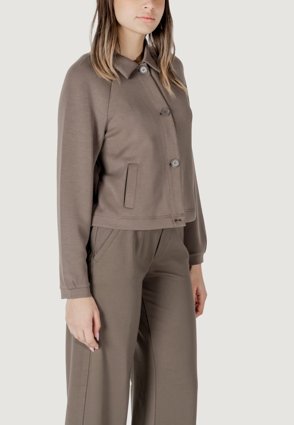 Giacchetto Street One ltd qr silk look short Terra - Fango - Foto 3