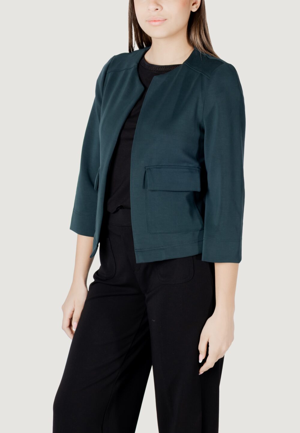 Giacchetto Street One silk look jacket Verde Scuro - Foto 2