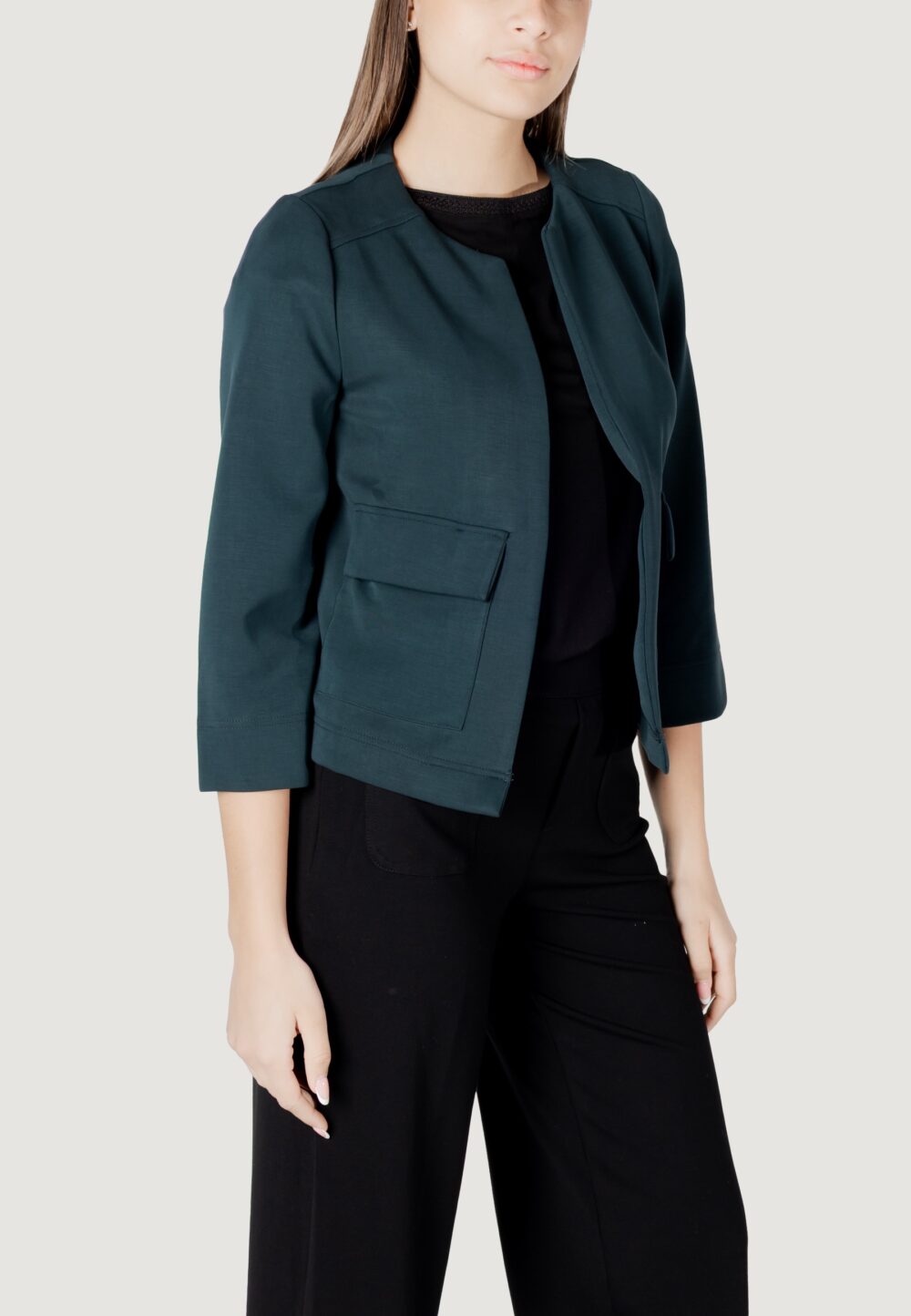 Giacchetto Street One silk look jacket Verde Scuro - Foto 3