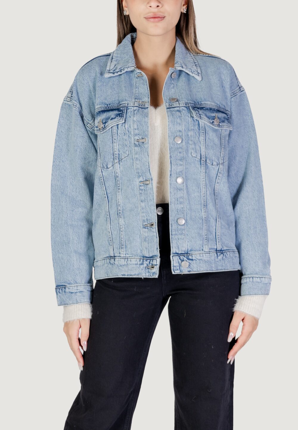 Giacchetto Vero Moda vmtessa ls oversize denim jacket ga noos Denim chiaro - Foto 1