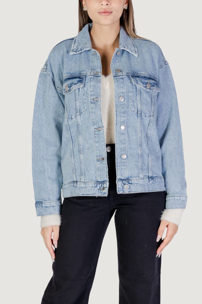 Giacchetto Vero Moda vmtessa ls oversize denim jacket ga noos Denim chiaro