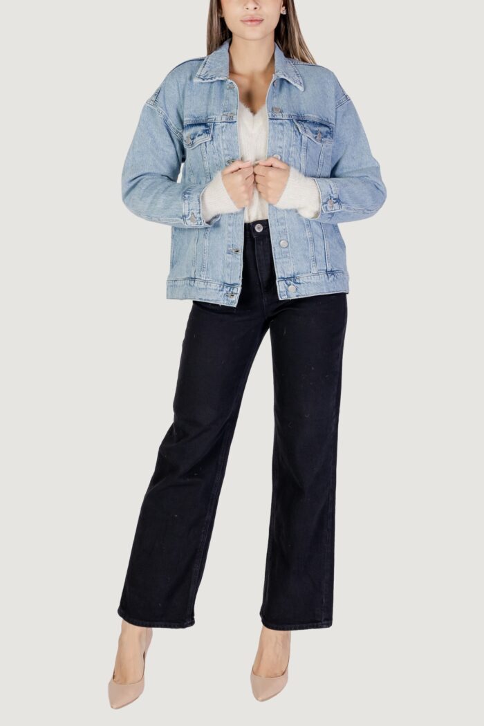 Giacchetto Vero Moda vmtessa ls oversize denim jacket ga noos Denim chiaro