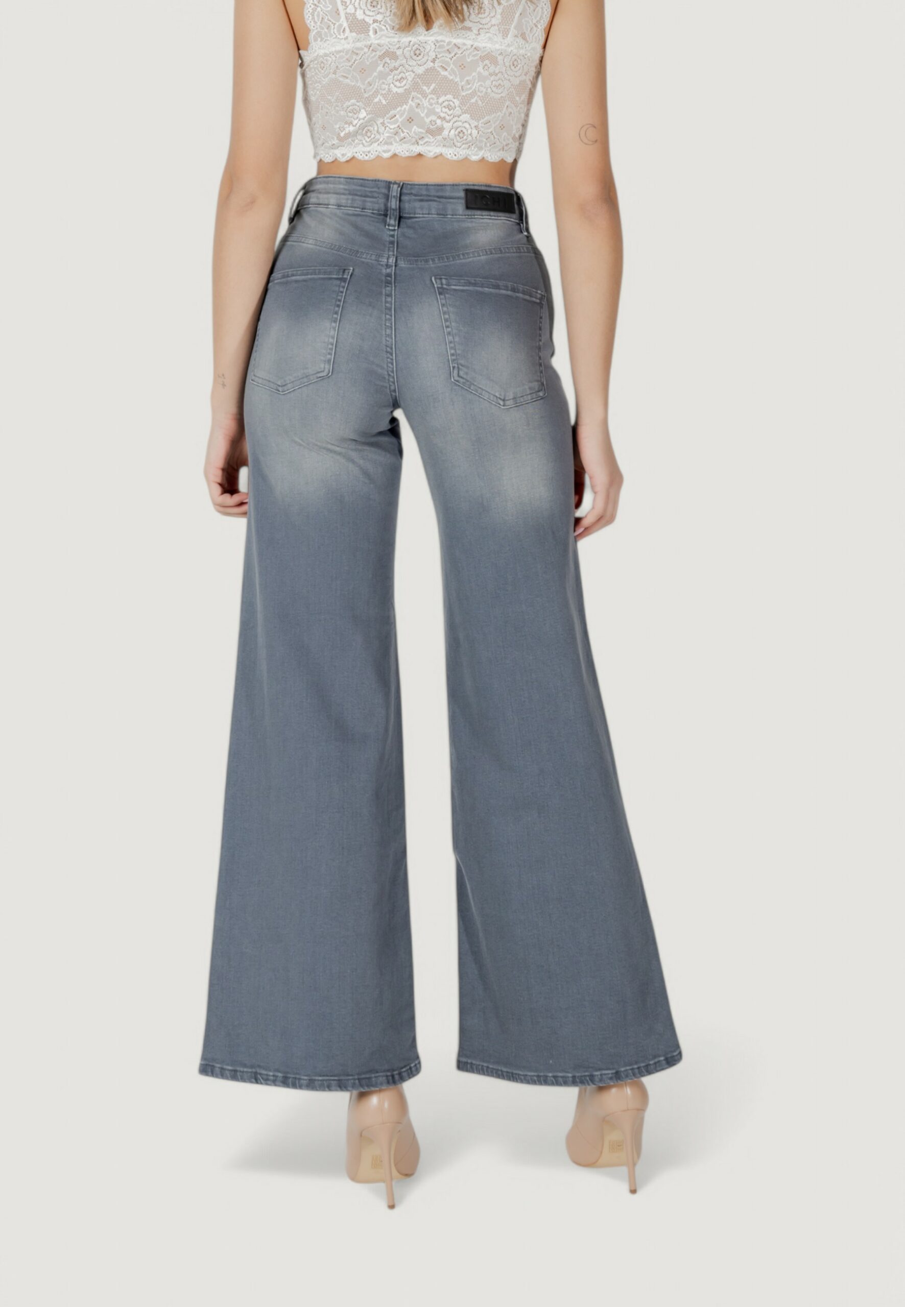 Jeans bootcut ICHI ihtwiggy wide Grigio - Foto 4