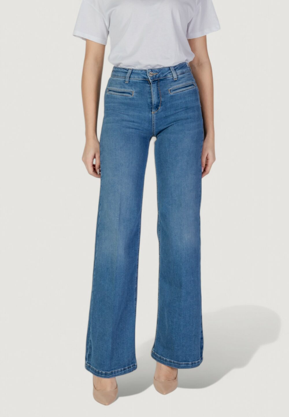 Jeans bootcut Liu-Jo ecs b.up parfait flare h.w. Denim chiaro - Foto 1