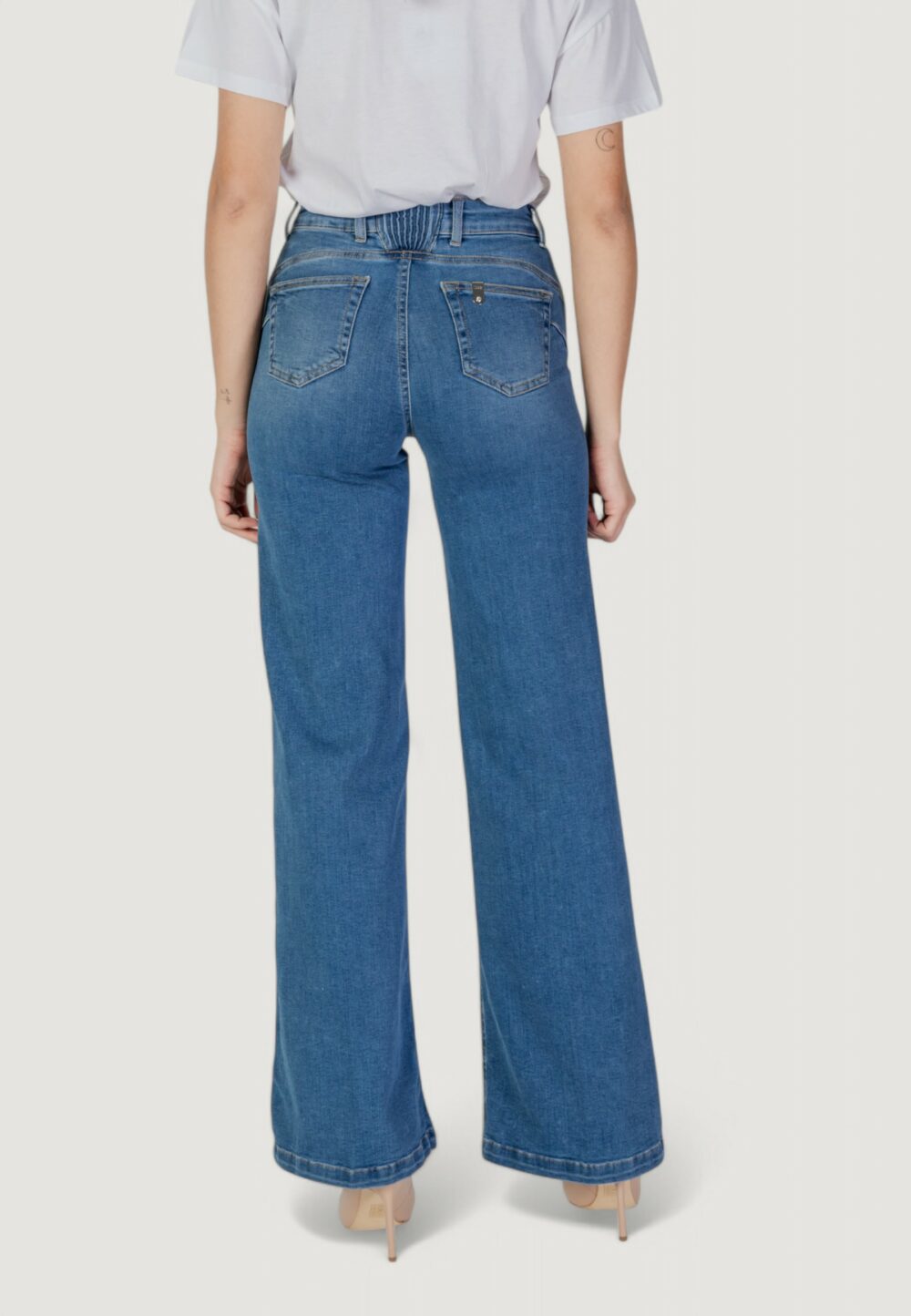 Jeans bootcut Liu-Jo ecs b.up parfait flare h.w. Denim chiaro - Foto 4