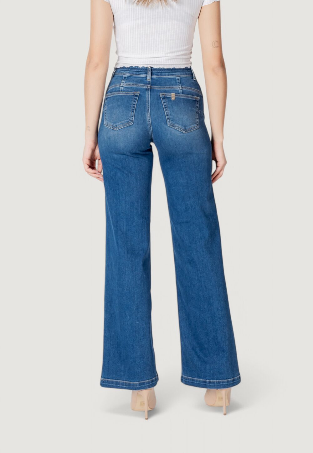Jeans bootcut Liu-Jo b.up good flare h.w. Denim scuro - Foto 4