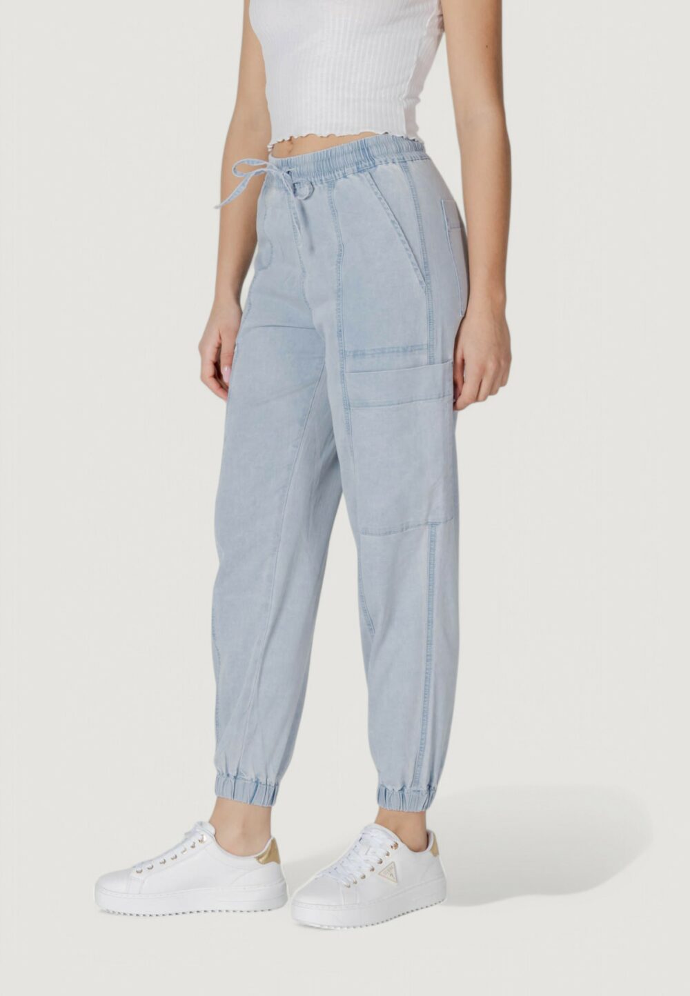 Jeans baggy Desigual denim_georgia Blue Denim Chiaro - Foto 2