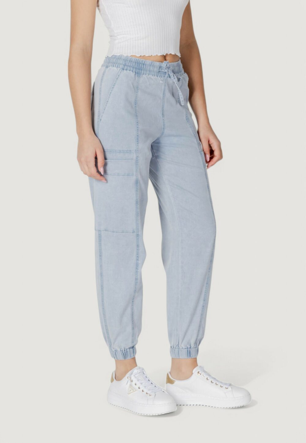 Jeans baggy Desigual denim_georgia Blue Denim Chiaro - Foto 3