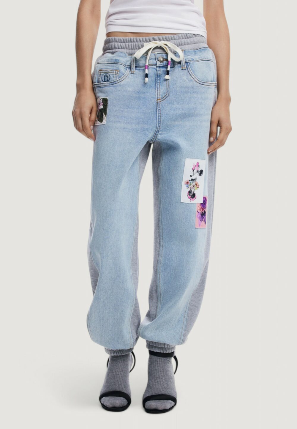 Jeans baggy Desigual denim_minnie Denim chiaro - Foto 1