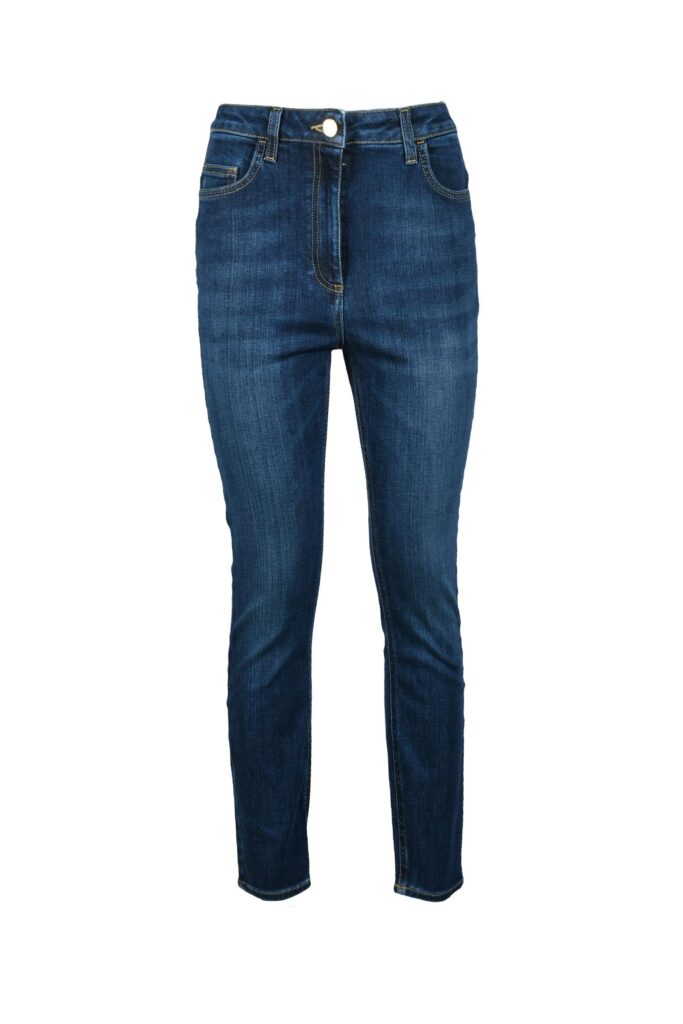 Jeans mom Elisabetta Franchi  Blu