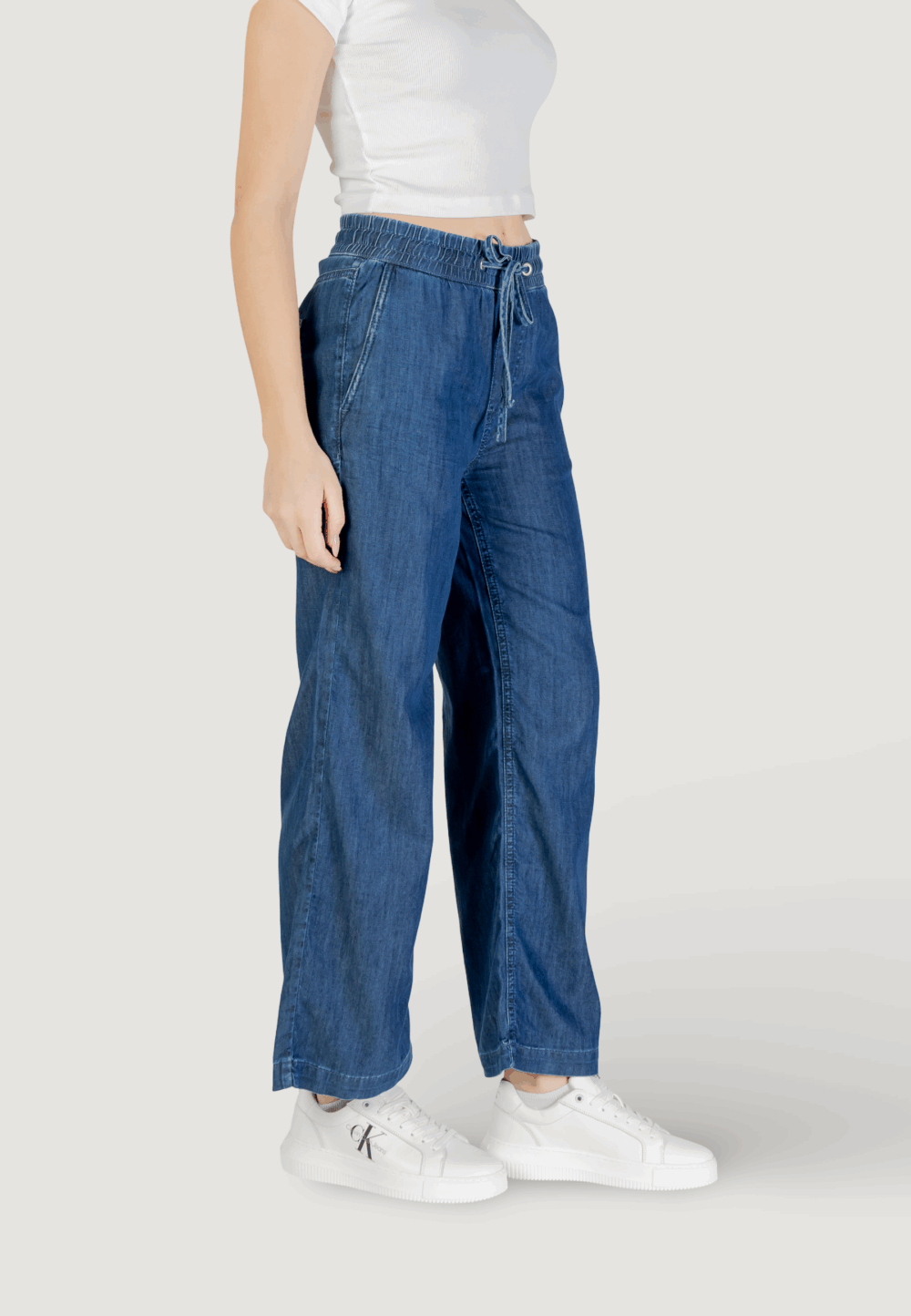 Jeans mom Street One style-wide leg hw Blue Denim Scuro - Foto 3