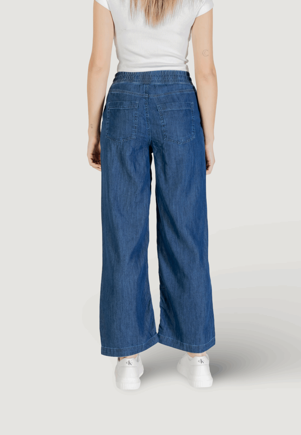 Jeans mom Street One style-wide leg hw Blue Denim Scuro - Foto 4