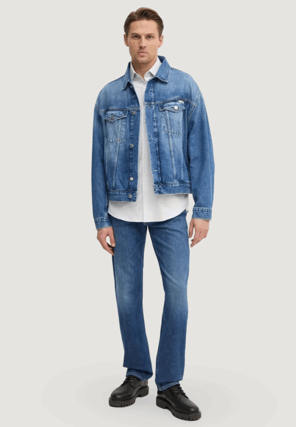 Jeans Calvin Klein Jeans standard straight Denim scuro - Foto 2