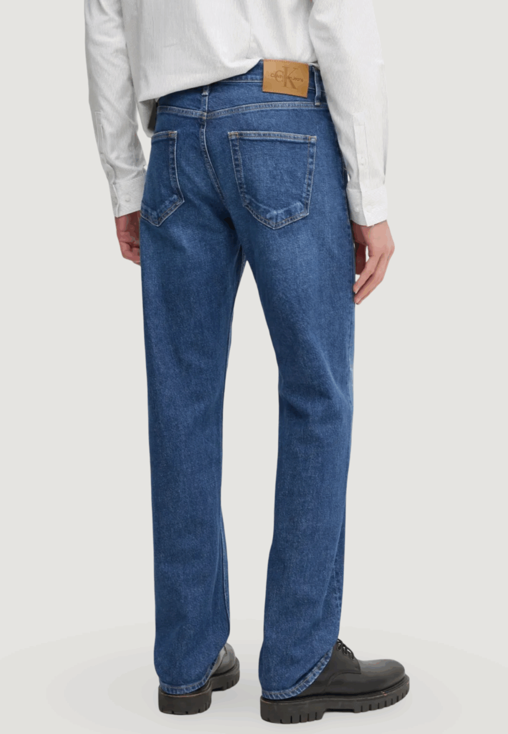 Jeans Calvin Klein Jeans standard straight Denim scuro - Foto 3