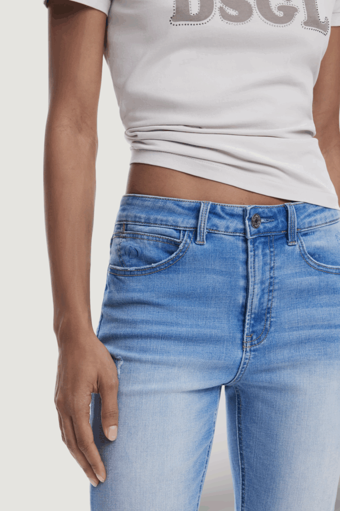 Jeans skinny Desigual denim_leyster Denim chiaro