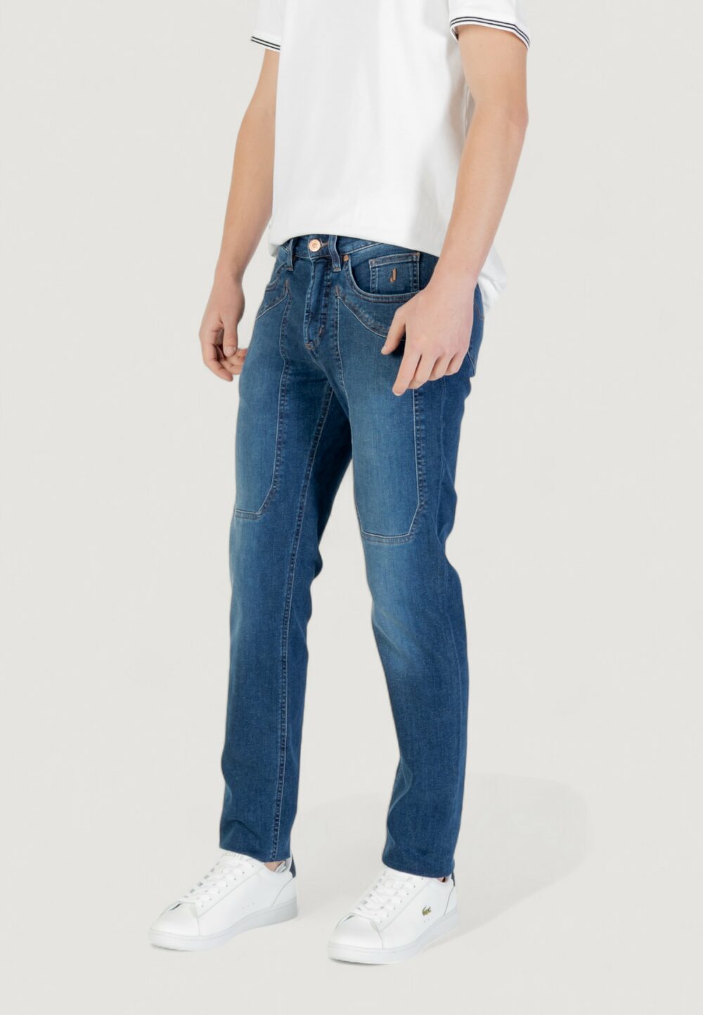 Jeans slim Jeckerson john 5 tasche toppa Blue Denim Scuro - Foto 2