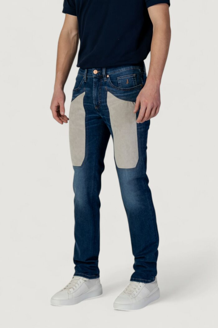 Jeans slim Jeckerson john 5 tasche toppa Blue Denim Scuro