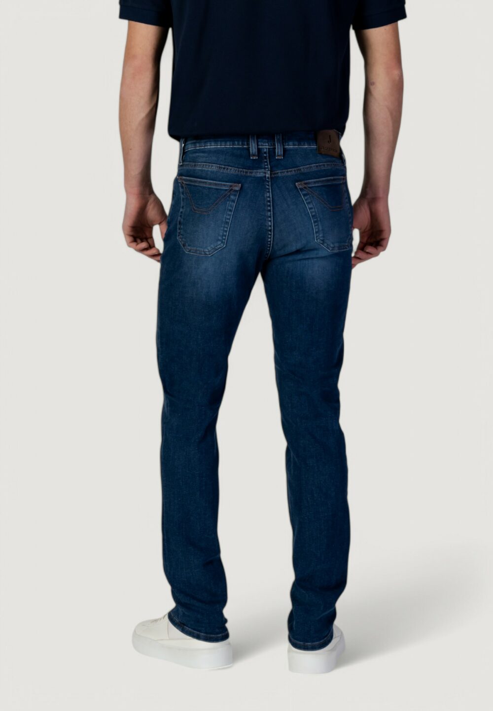 Jeans slim Jeckerson john 5 tasche toppa Blue Denim Scuro - Foto 4